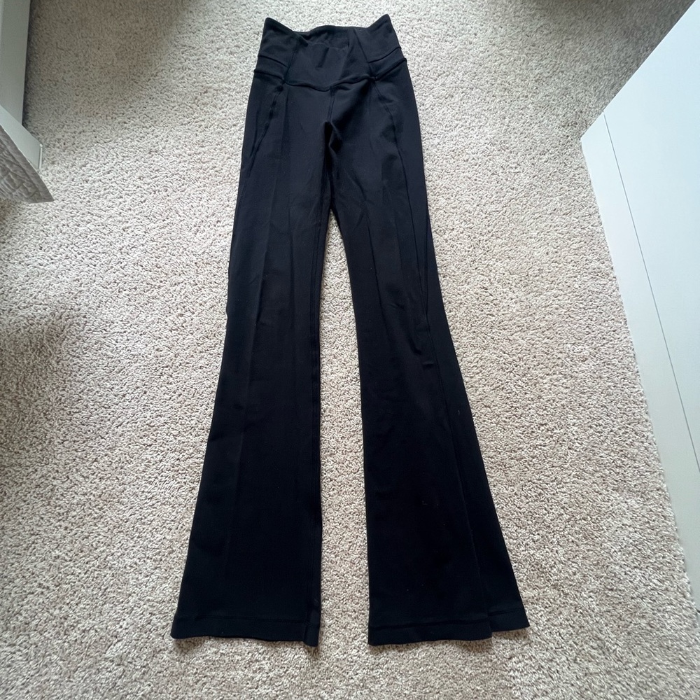 Black Lululemon Groove Super-High-Rise Flare Pant